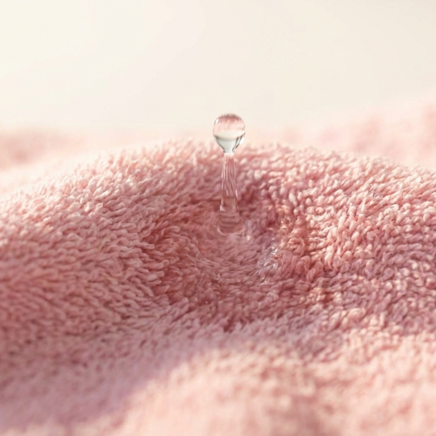 Detail roze hotel handdoek