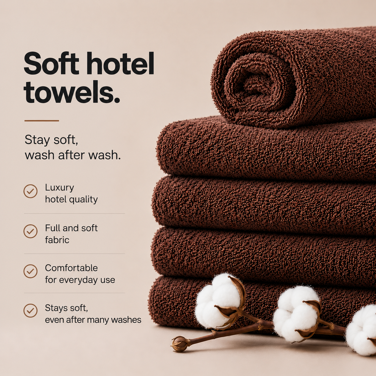 Soft hotel towels lang:"en"