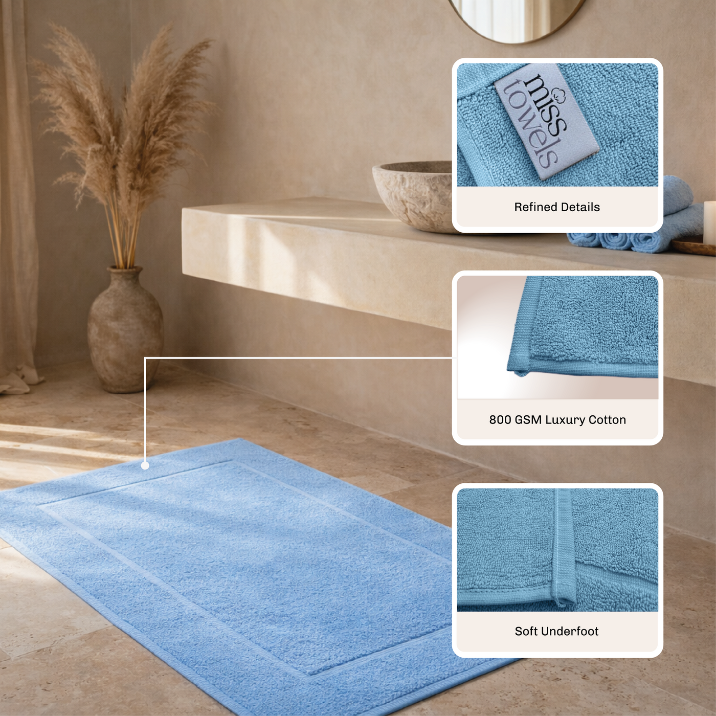 Luxury hotel bath mat lang:"en"