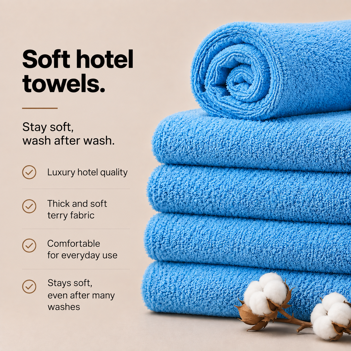 Soft hotel towels lang:"en"