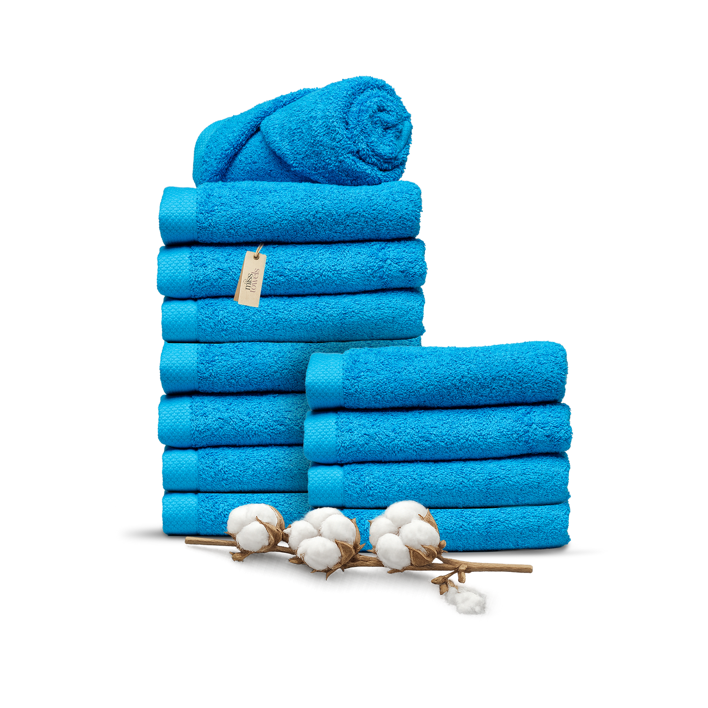 Hotelkwaliteit handdoeken 12 stuks 50x100 turquoise