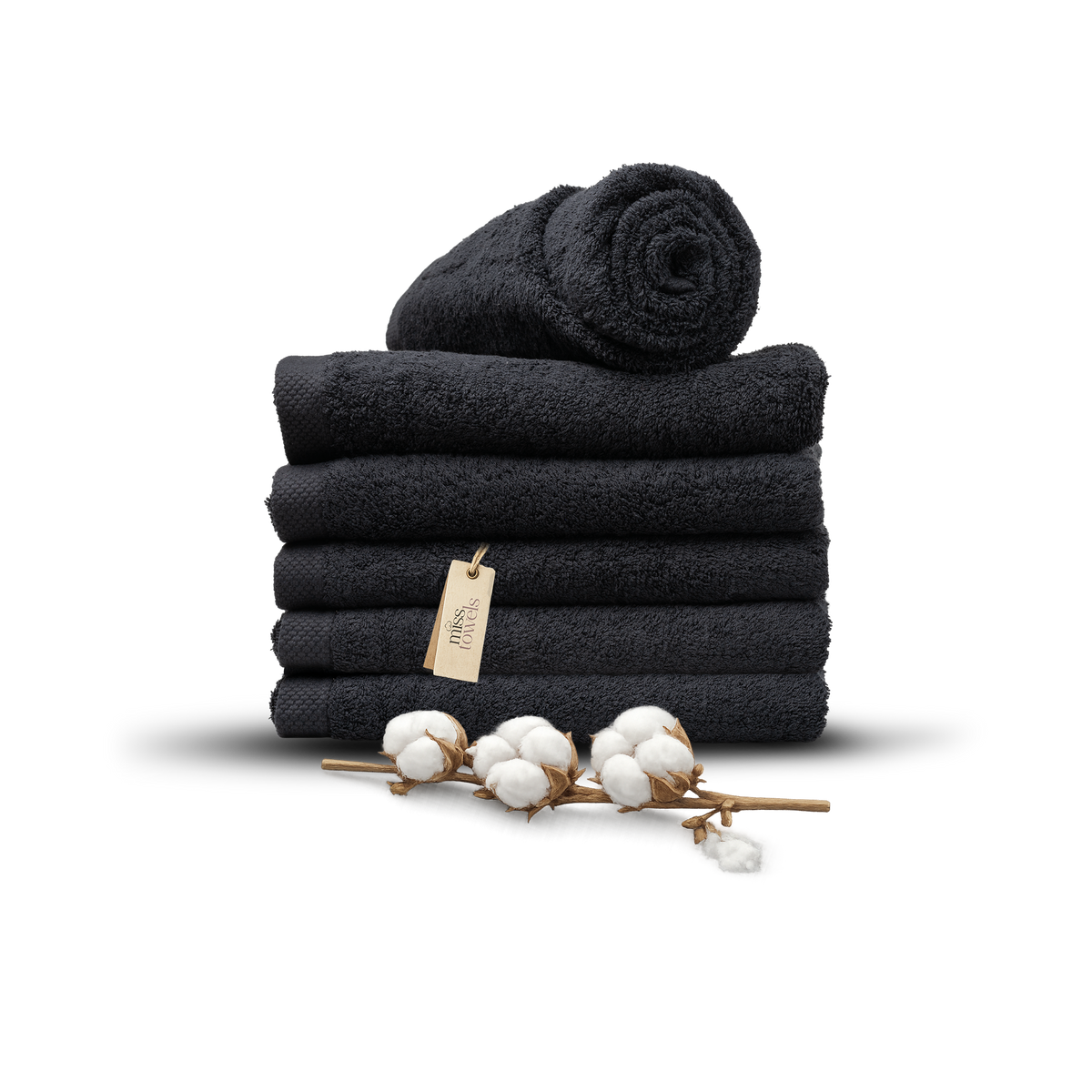 Hotel handdoeken 6 stuks 70x140 zwart