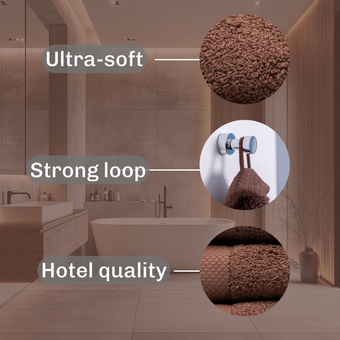 3 usp's chocolate brown towel lang:"en"