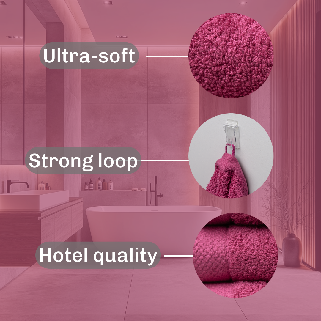 3 usp's fuchsia pink towel lang:"en"